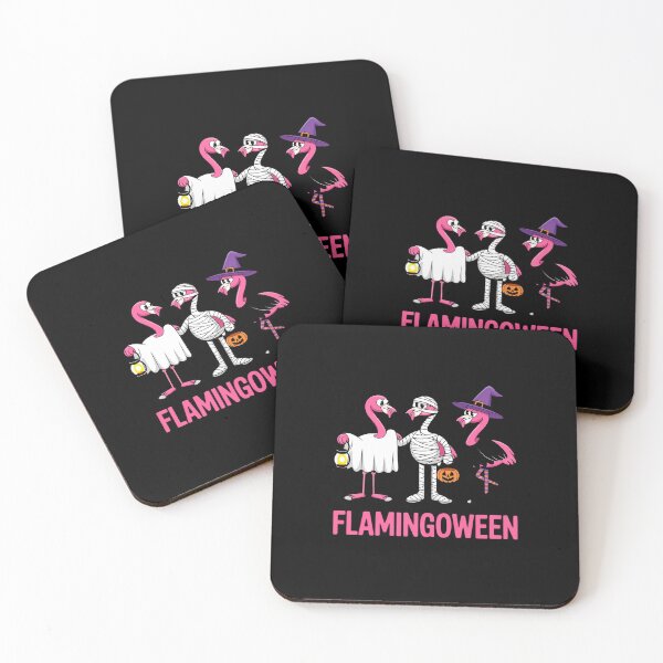 Item preview, Flamingoween Flamingo Halloween Spooky Trio Party designed and sold by GasVille.