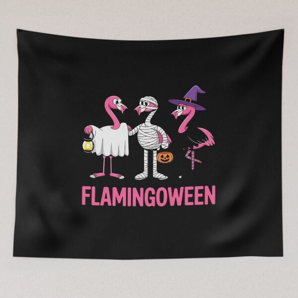 Item preview, Flamingoween Flamingo Halloween Spooky Trio Party designed and sold by GasVille.