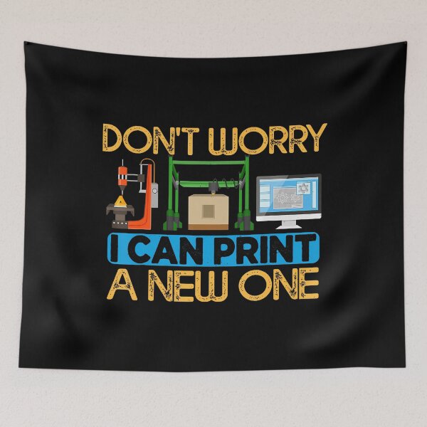 Item preview, I Can Print A New One Funny 3D Printing 3D Printer Retro designed and sold by JeneMindy.