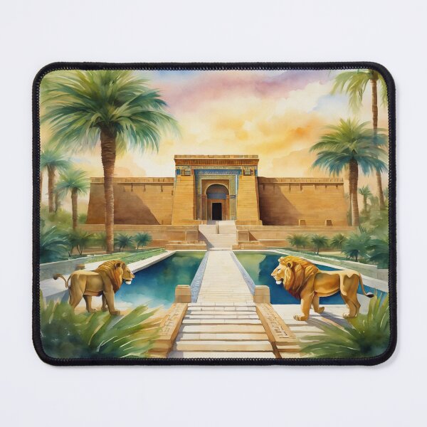 Item preview, Lion of Babylon, Mesopotamia, ancient civilization, cradle of civilization, palm trees designed and sold by Redbdon.