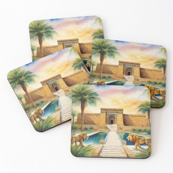 Item preview, Lion of Babylon, Mesopotamia, ancient civilization, cradle of civilization, palm trees designed and sold by Redbdon.