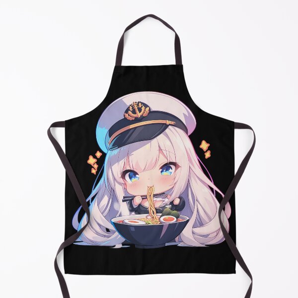 Item preview, Enterprise Azur Lane Anime Girl Kawaii Ramen Blue Chibi Captain Bowl designed and sold by Raslbazola.