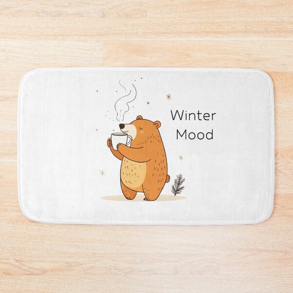 Item preview, Minimalist Cute Winter Mood Bear Illustration designed and sold by LeyaLeyShop.