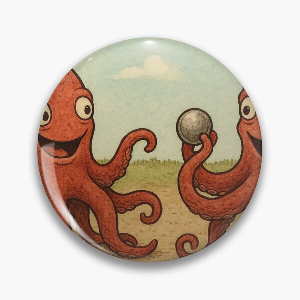 Item preview, Playing boules, clever octopuses designed and sold by Mauswohn.