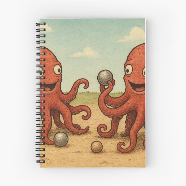 Item preview, Playing boules, clever octopuses designed and sold by Mauswohn.