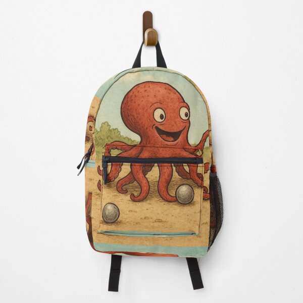 Item preview, Playing boules, clever octopuses designed and sold by Mauswohn.