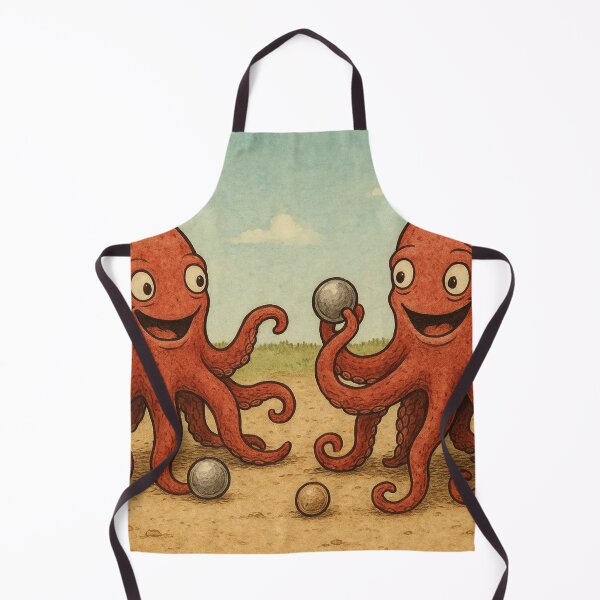 Item preview, Playing boules, clever octopuses designed and sold by Mauswohn.
