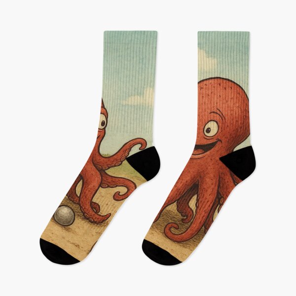 Item preview, Playing boules, clever octopuses designed and sold by Mauswohn.