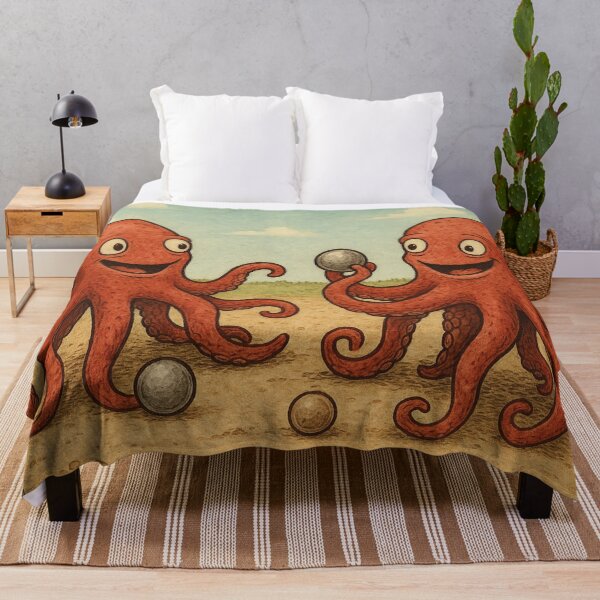 Item preview, Playing boules, clever octopuses designed and sold by Mauswohn.