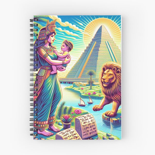 Artikelvorschau, Ishtar (Inanna), godin van liefde, oorlog, vruchtbaarheid en leven, Leeuw van Babylon, Keilschrifttexte, Palme, Sumpf, Geburt, Neugeborenes, Genesis, Herkunft entworfen und verkauft von Redbdon.