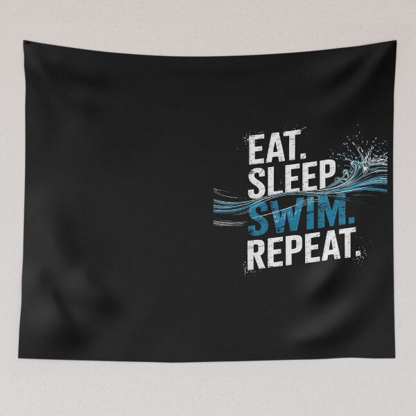 Item preview, Eat Sleep Swim Repeat designed and sold by Hofersofer.