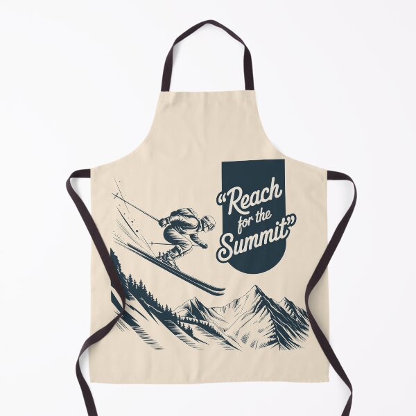 Item preview, Reach for the Summit Vintage Skier Mountain Poster Design designed and sold by SplashTastic.