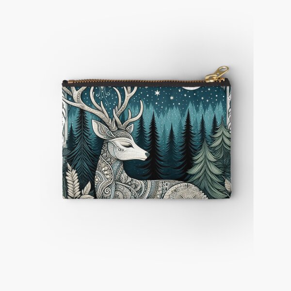 Item preview, Celestial Forest Stag Under Moon Illustration designed and sold by BigBlueArt.