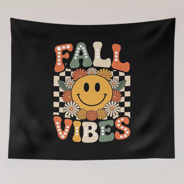 Item preview, Floral Fall Vibes Smile Face Autumn Season designed and sold by DetroitMug.