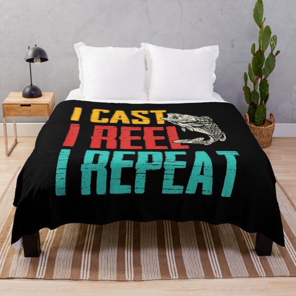 Item preview, I Cast I Reel I Repeat Fishing Funny Quote designed and sold by JanetCarolyn.