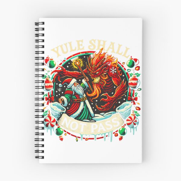 Item preview, Yule Shall Not Pass Dragon Funny Festive Holiday Scene designed and sold by torildorxop.