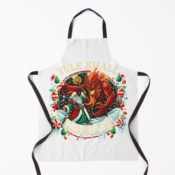 Item preview, Yule Shall Not Pass Dragon Funny Festive Holiday Scene designed and sold by torildorxop.