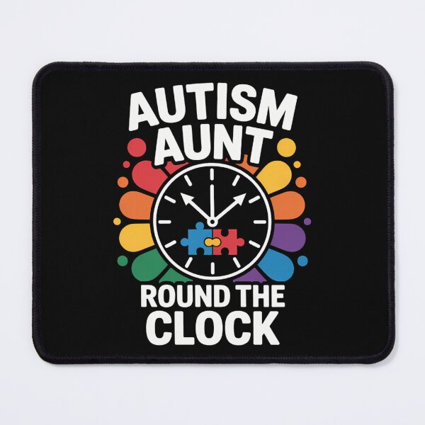 Item preview, Aunt Puzzle Piece Ribbon Clock Cool Autism Awareness designed and sold by KarstenNoanra.