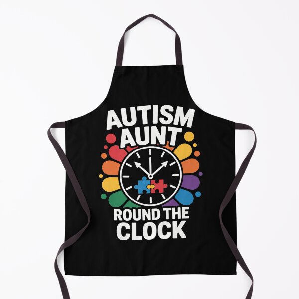 Item preview, Aunt Puzzle Piece Ribbon Clock Cool Autism Awareness designed and sold by KarstenNoanra.