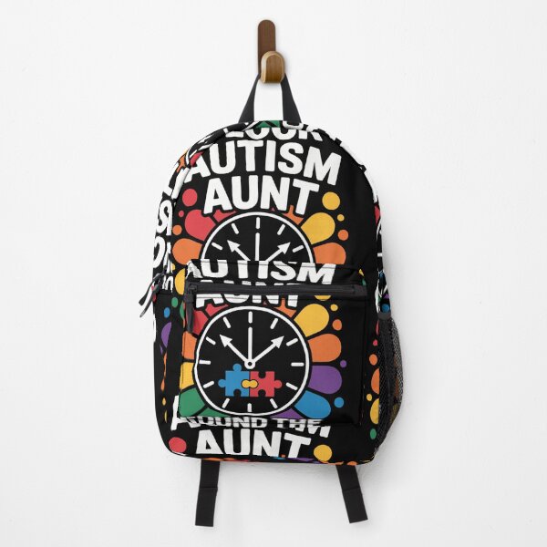 Item preview, Aunt Puzzle Piece Ribbon Clock Cool Autism Awareness designed and sold by KarstenNoanra.