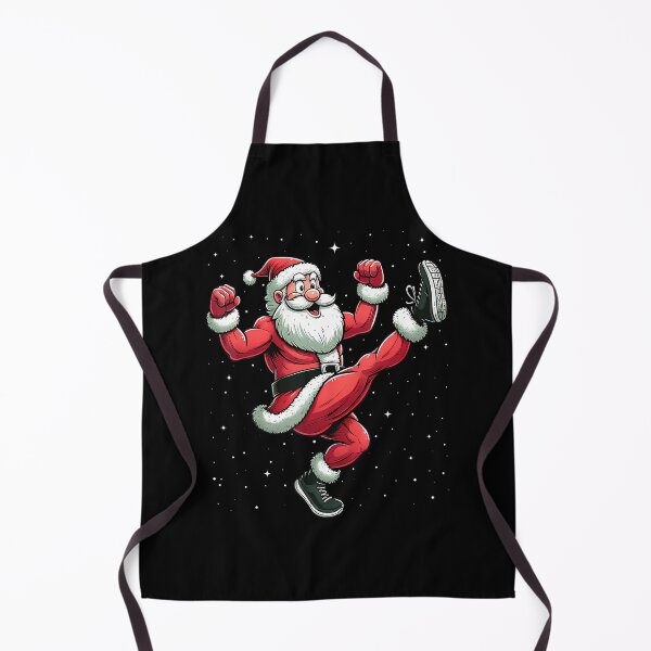 Item preview, Santa Exercising Gym Fitness Workout Christmas Snow designed and sold by JeneMindy.