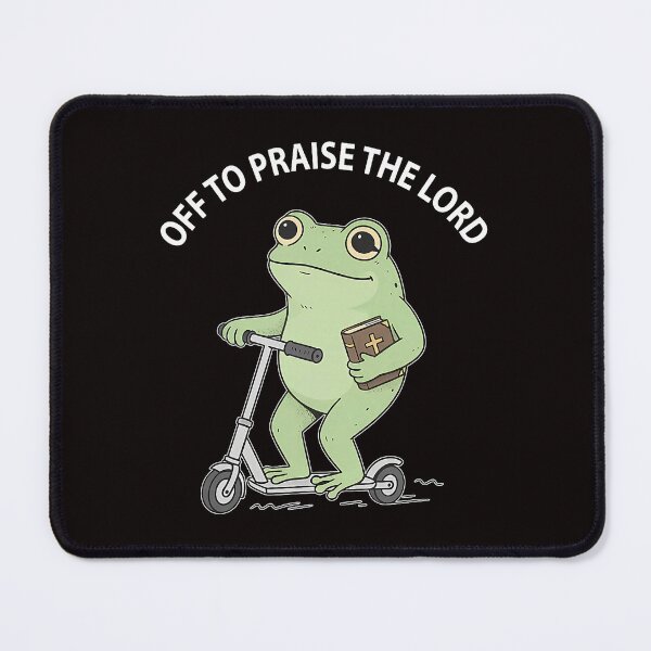 Item preview, Off To Praise Lord Frog Cute Wholesome Faith Moment designed and sold by torildorxop.