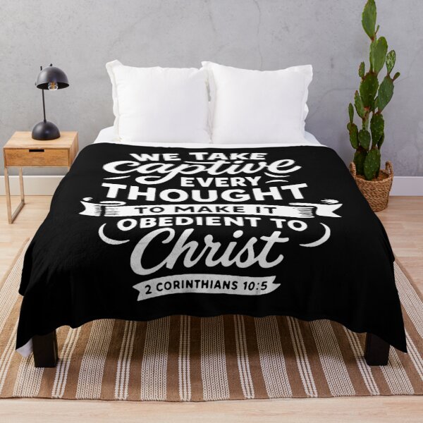 Item preview, 2 Corinthians 10:5 We Take Captive Every Thought To Make It Obedient To Christ designed and sold by plushism.