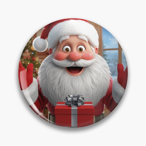 Item preview, Animated Santa Claus Bursting Through a Torn Red Christmas Background – Festive Holiday Scene with Gift Box designed and sold by PixelVibe782.