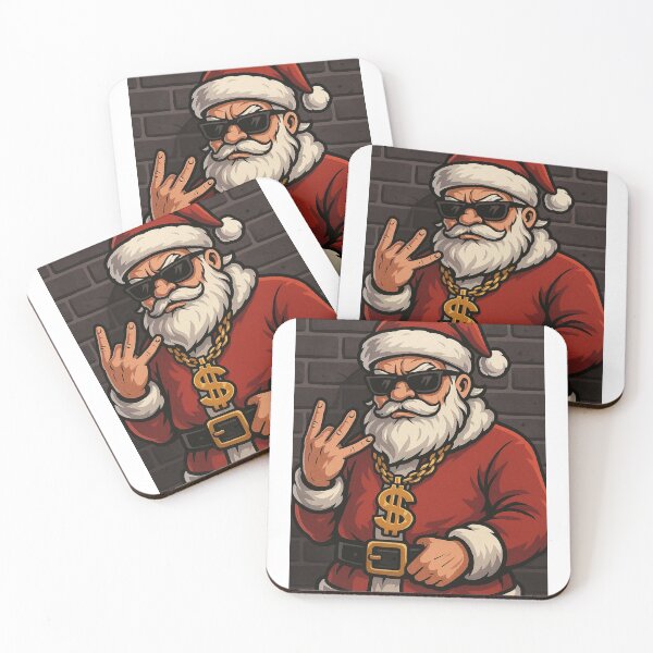 Item preview, Gangster Santa Claus – Cool Badass Christmas Santa Character designed and sold by the-dovlat.