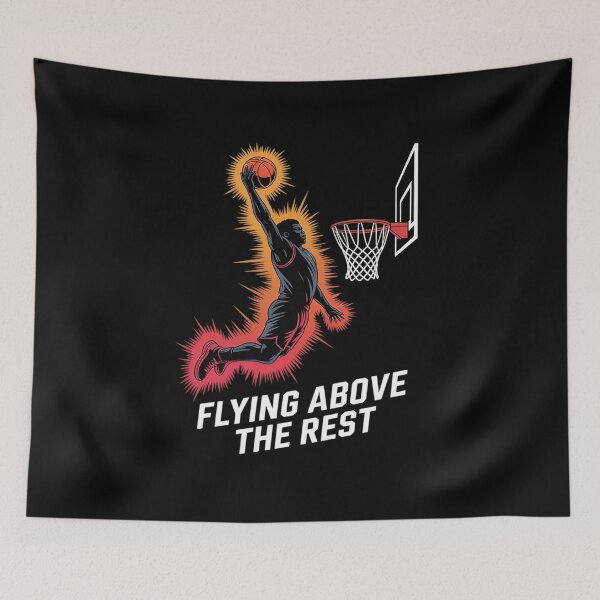 Item preview, Flying Above The Rest Basketball High-Flying Dunk designed and sold by DetroitMug.