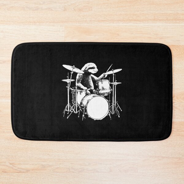 Item preview, Sloth Playing Drums Funny Drumming Animal Drummer designed and sold by OnaConnie.