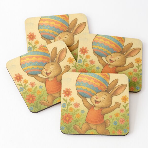 Item preview, Happy Easter, funny bunny with Easter egg designed and sold by Mauswohn.