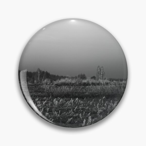 Item preview, Frosty Meadow with Lone Tree in Black and White Landscape designed and sold by alicjamiekina.