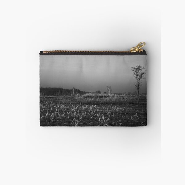Item preview, Frosty Meadow with Lone Tree in Black and White Landscape designed and sold by alicjamiekina.