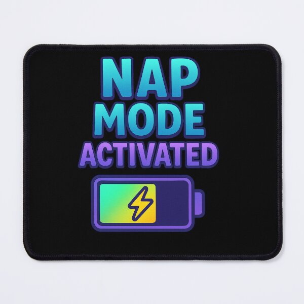 Item preview, Nap Mode Activated – Cute Sleepy Battery Icon designed and sold by the-dovlat.