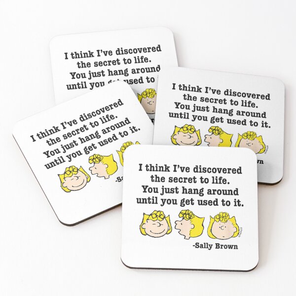 Artikelvorschau, Peanuts Sally Brown Geheimnis des Lebens Zitat entworfen und verkauft von pellamfeferr.