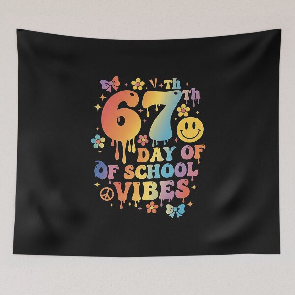 Item preview, 67th Day Of School Vibes -Retro Funky School 67 designed and sold by diyoor.