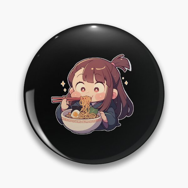 Item preview, Atsuko Kagari Little Witch Academia Anime Girl Kawaii Ramen Blue Chibi designed and sold by Raslbazola.