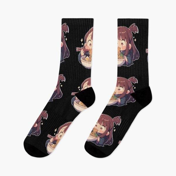 Item preview, Atsuko Kagari Little Witch Academia Anime Girl Kawaii Ramen Blue Chibi designed and sold by Raslbazola.
