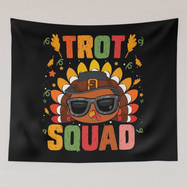 Item preview, Trot 80s Happy Gobble Cute Squad Thanksgiving Fall designed and sold by CalvinVanAuken.