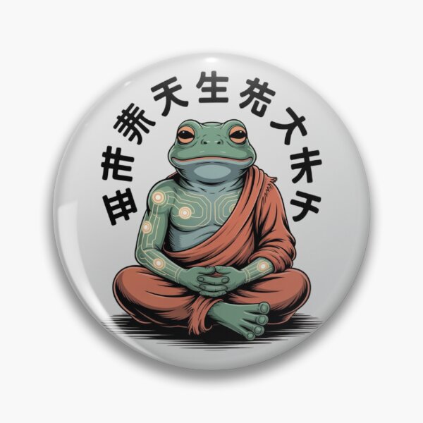 Item preview, a cybernetic frog monk in tattered orange robes designed and sold by 123ks.
