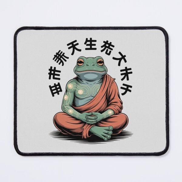 Item preview, a cybernetic frog monk in tattered orange robes designed and sold by 123ks.