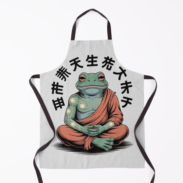 Item preview, a cybernetic frog monk in tattered orange robes designed and sold by 123ks.