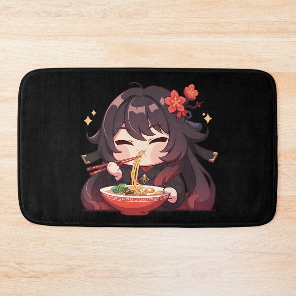 Item preview, Hu Tao Genshin Impact Game Girl Kawaii Ramen Red Chibi Flowers Noodles designed and sold by Raslbazola.