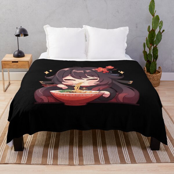 Item preview, Hu Tao Genshin Impact Game Girl Kawaii Ramen Red Chibi Flowers Noodles designed and sold by Raslbazola.