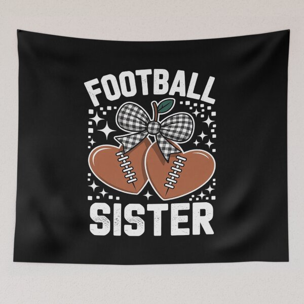Item preview, Football Sister Cherry Coquette Bow Game Day Football Sis designed and sold by DetroitMug.