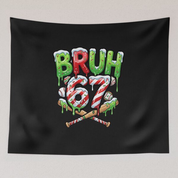 Item preview, BRUH 67 Christmas Slime Baseball Drip designed and sold by diyoor.