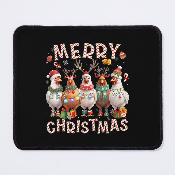 Item preview, Christmas Lights Chicken Santa Funny Xmas Tree designed and sold by JanetCarolyn.
