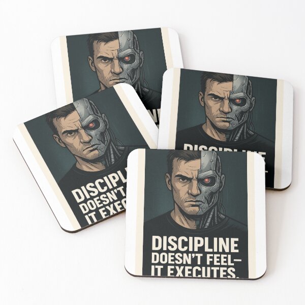 Item preview, Discipline Doesn’t Feel – It Executes – Cyborg Motivational designed and sold by the-dovlat.