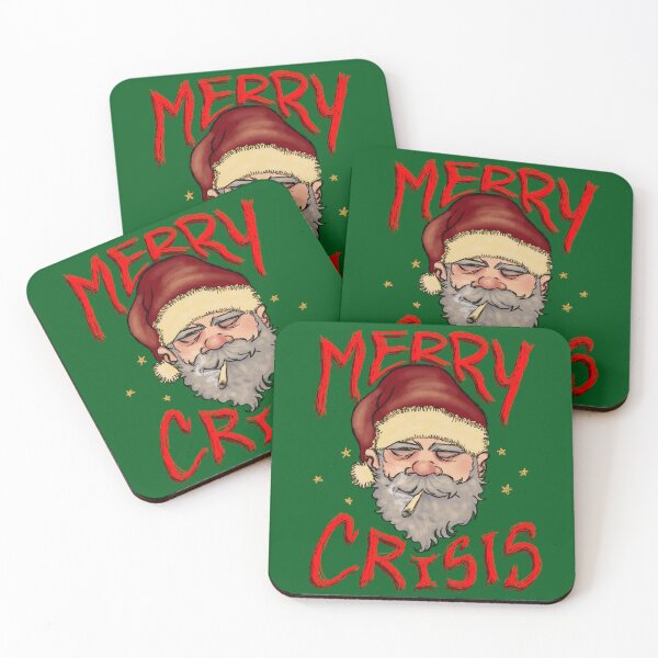 Item preview, Merry Crisis Santa - Funny Christmas illustration designed and sold by SebasColD.